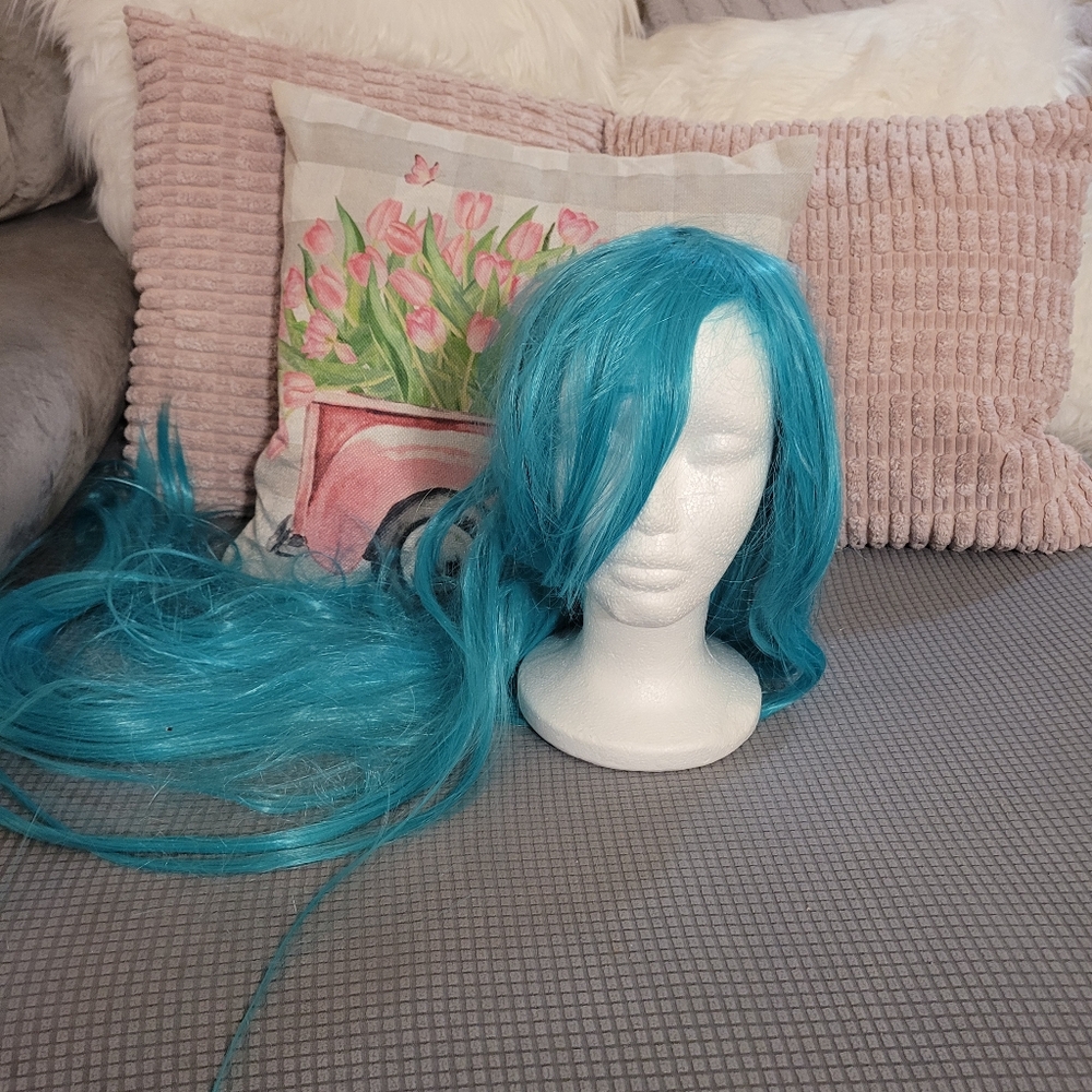 Vibrant Blue  Women's Long Wig